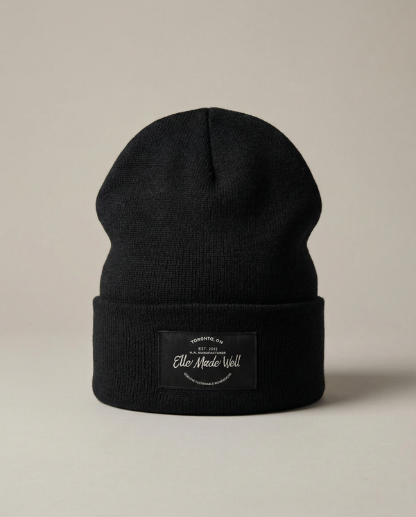 Vintage Label Beanie - Black