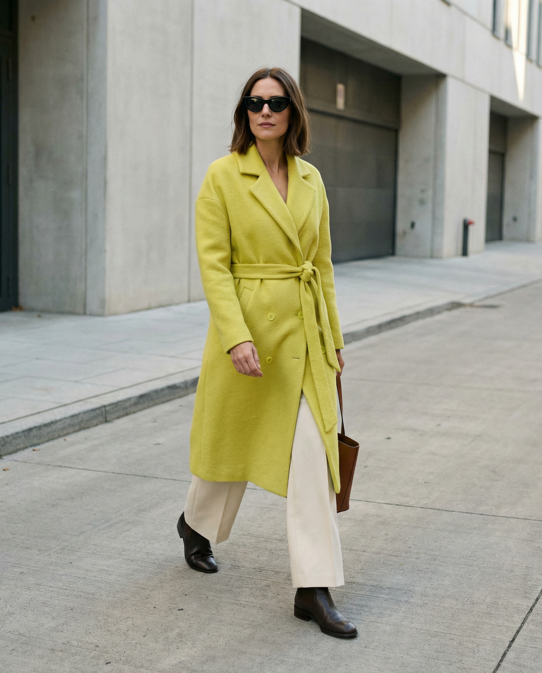 Calliopé Maxi Coat — Chartreuse