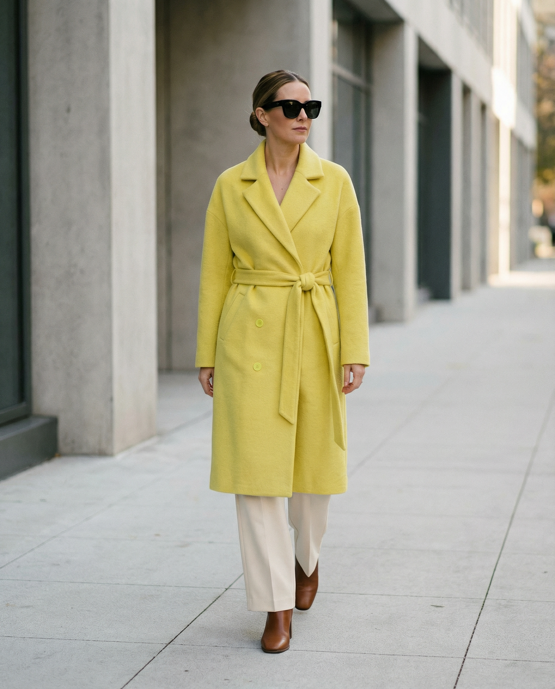Calliopé Maxi Coat — Chartreuse
