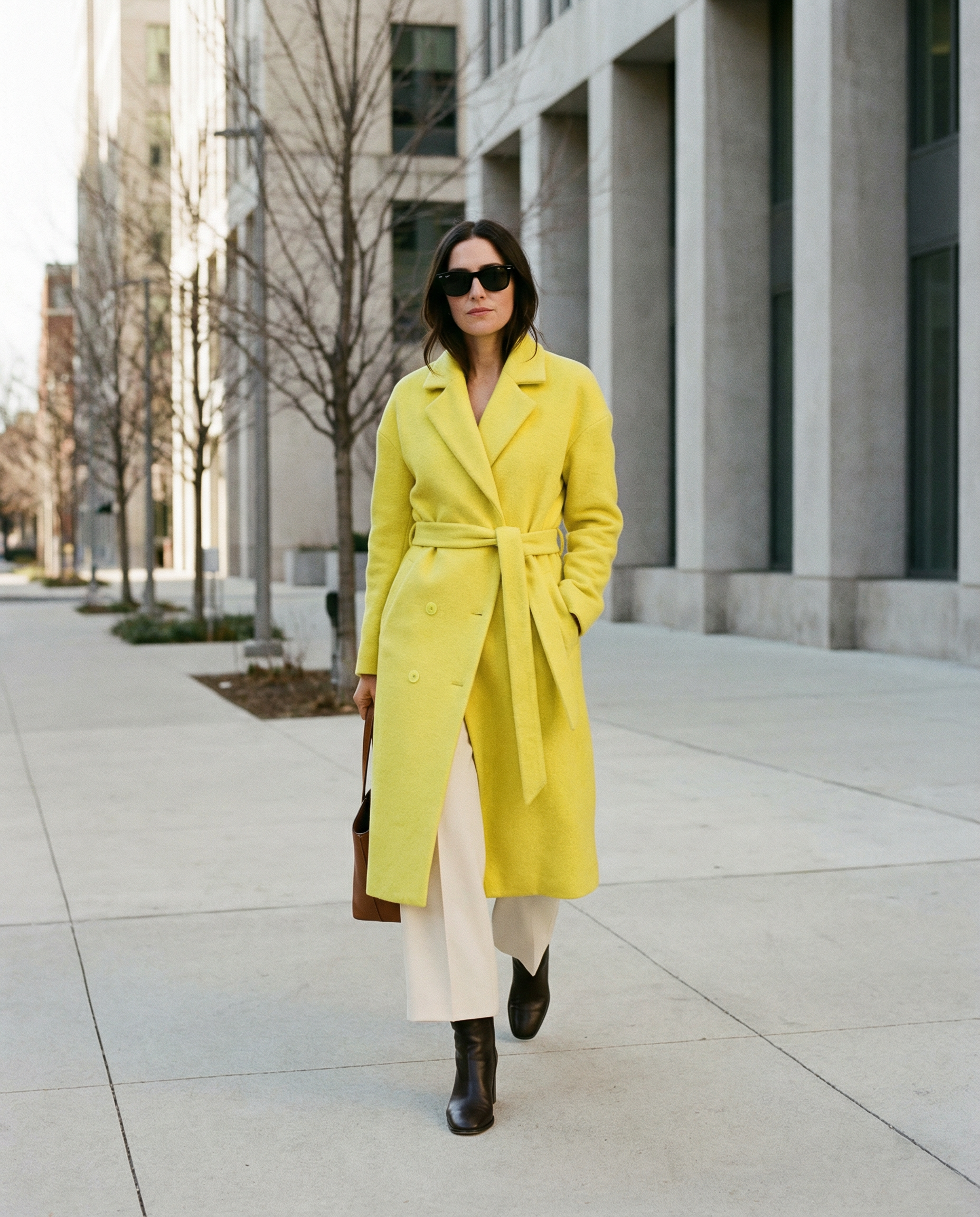 Calliopé Maxi Coat — Chartreuse