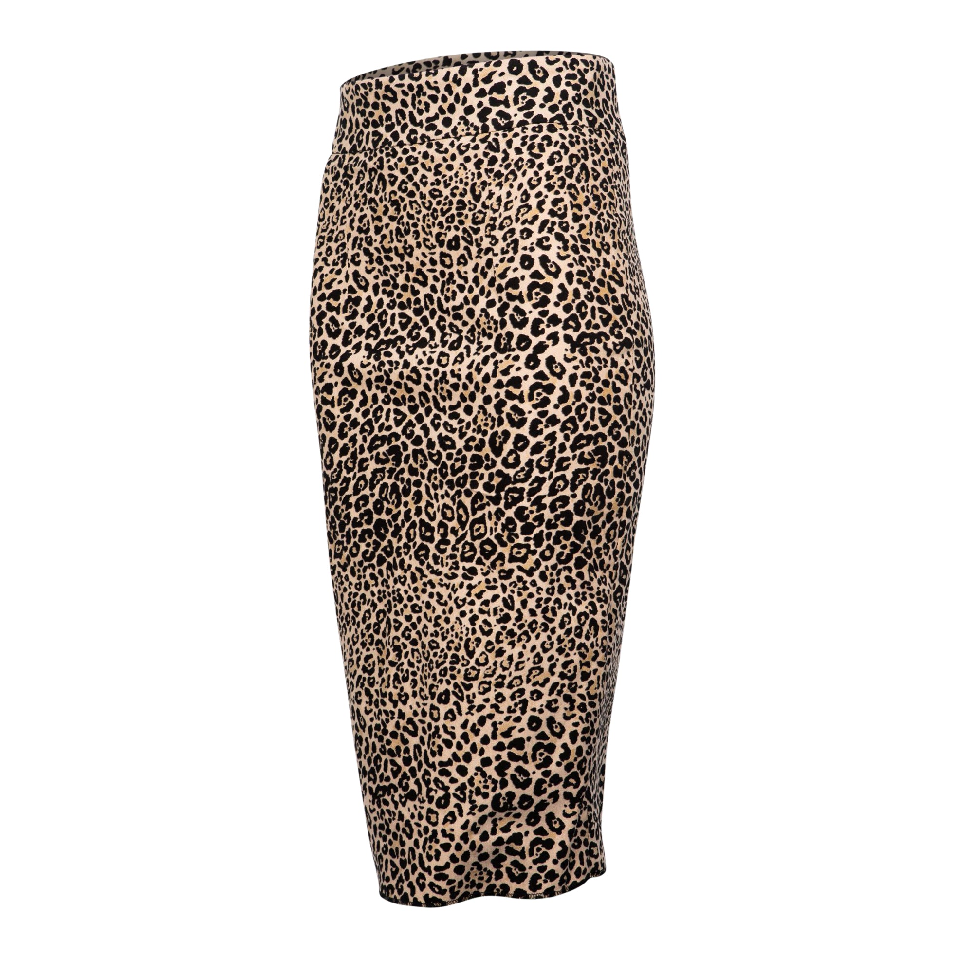 Pencil Skirt Leopard Stretch Elle Made Well