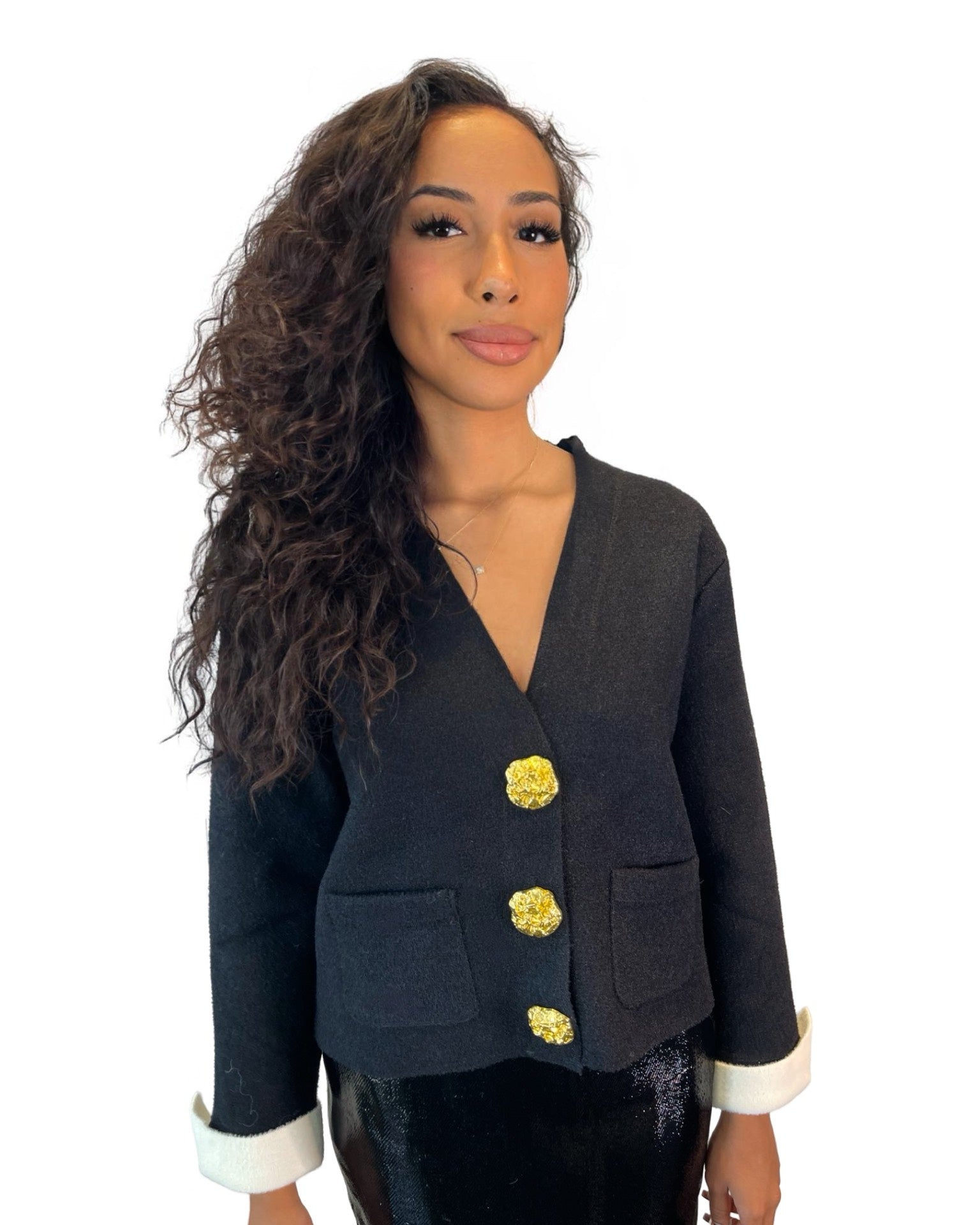 Azara Paris Cropped Sweater Blazer