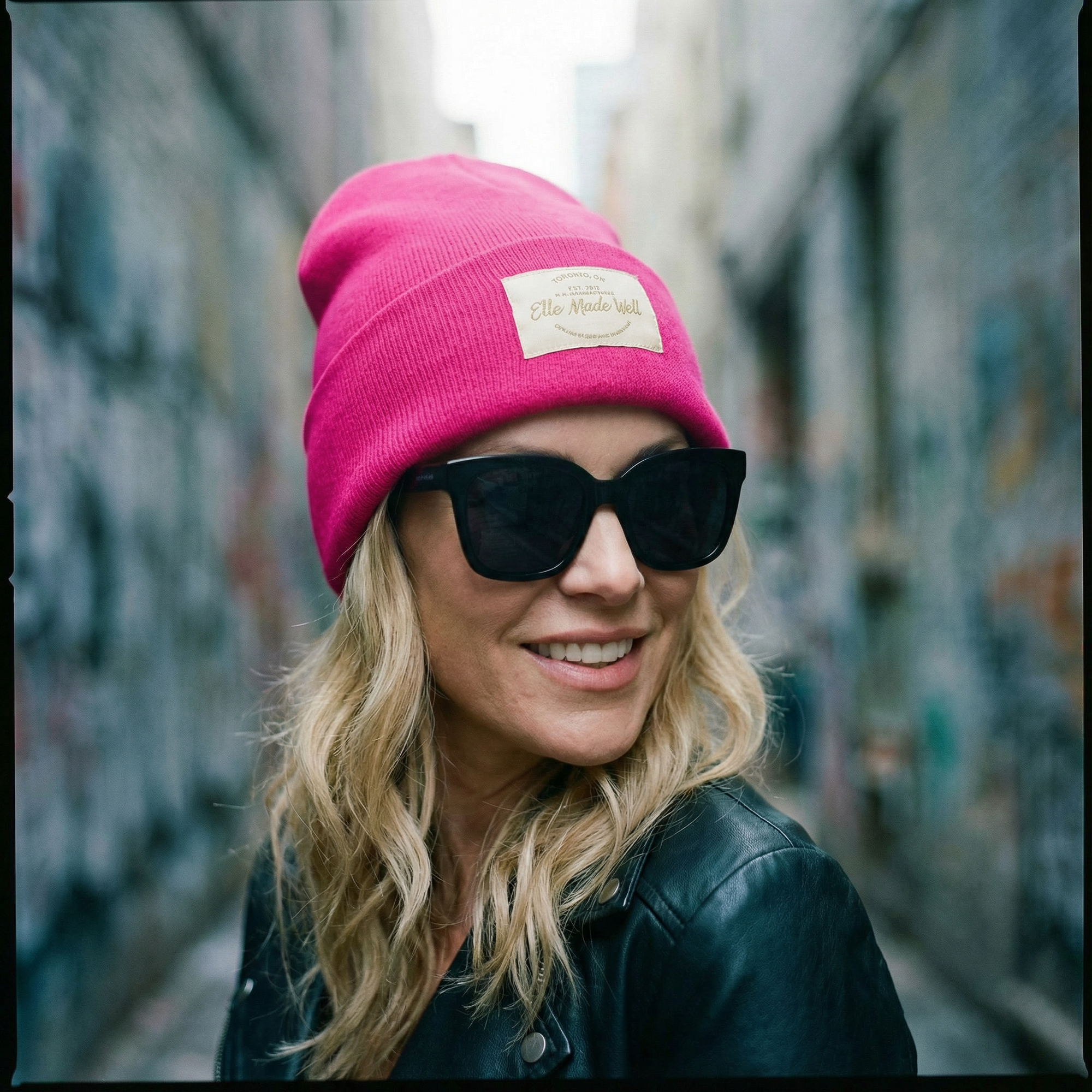 Vintage Label Beanie - Chartreuse