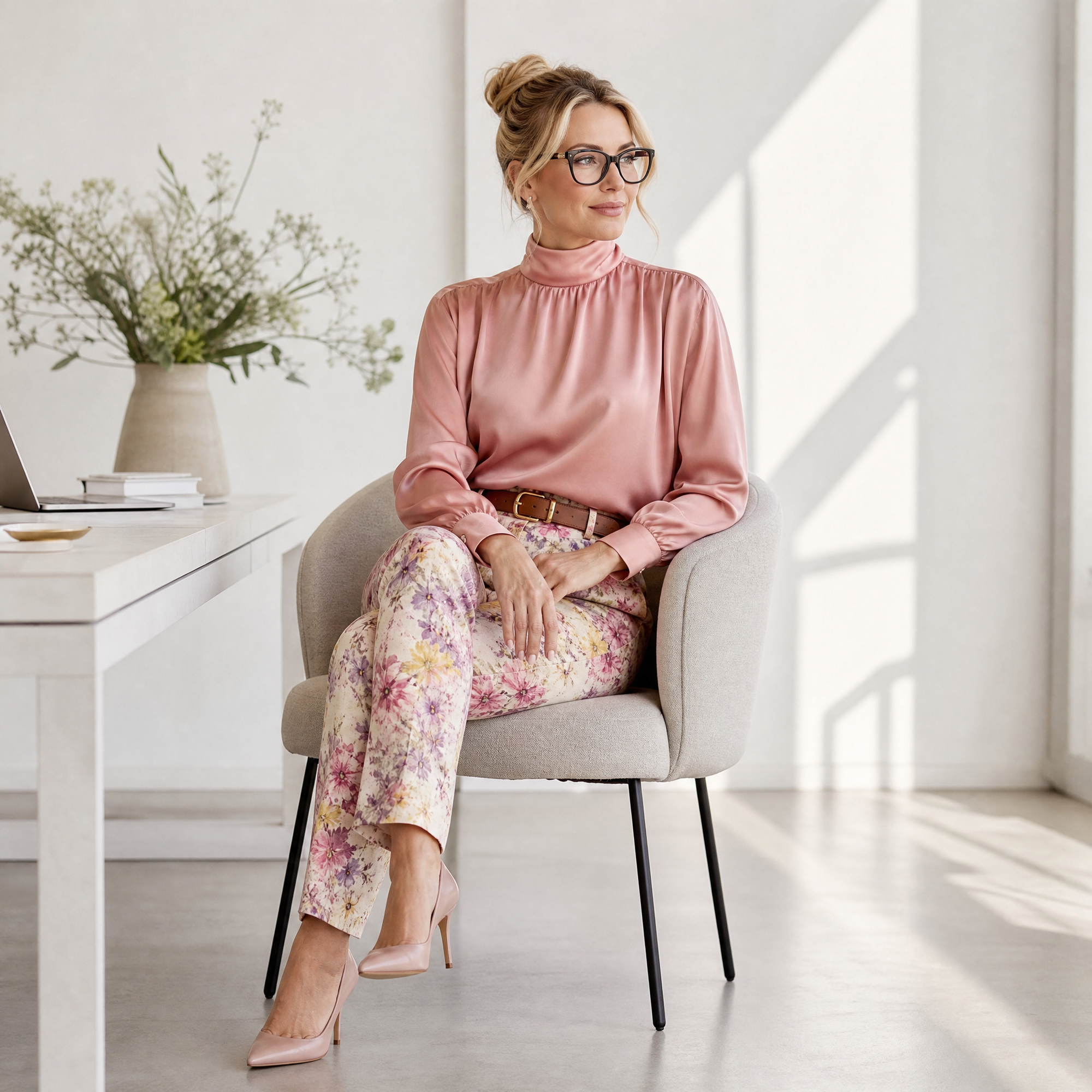 Vintage Vera Blouse- Blush