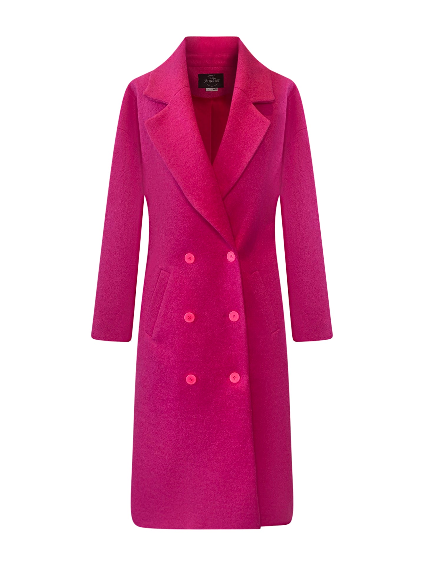 The Calliope Maxi Coat- Hottest Pink