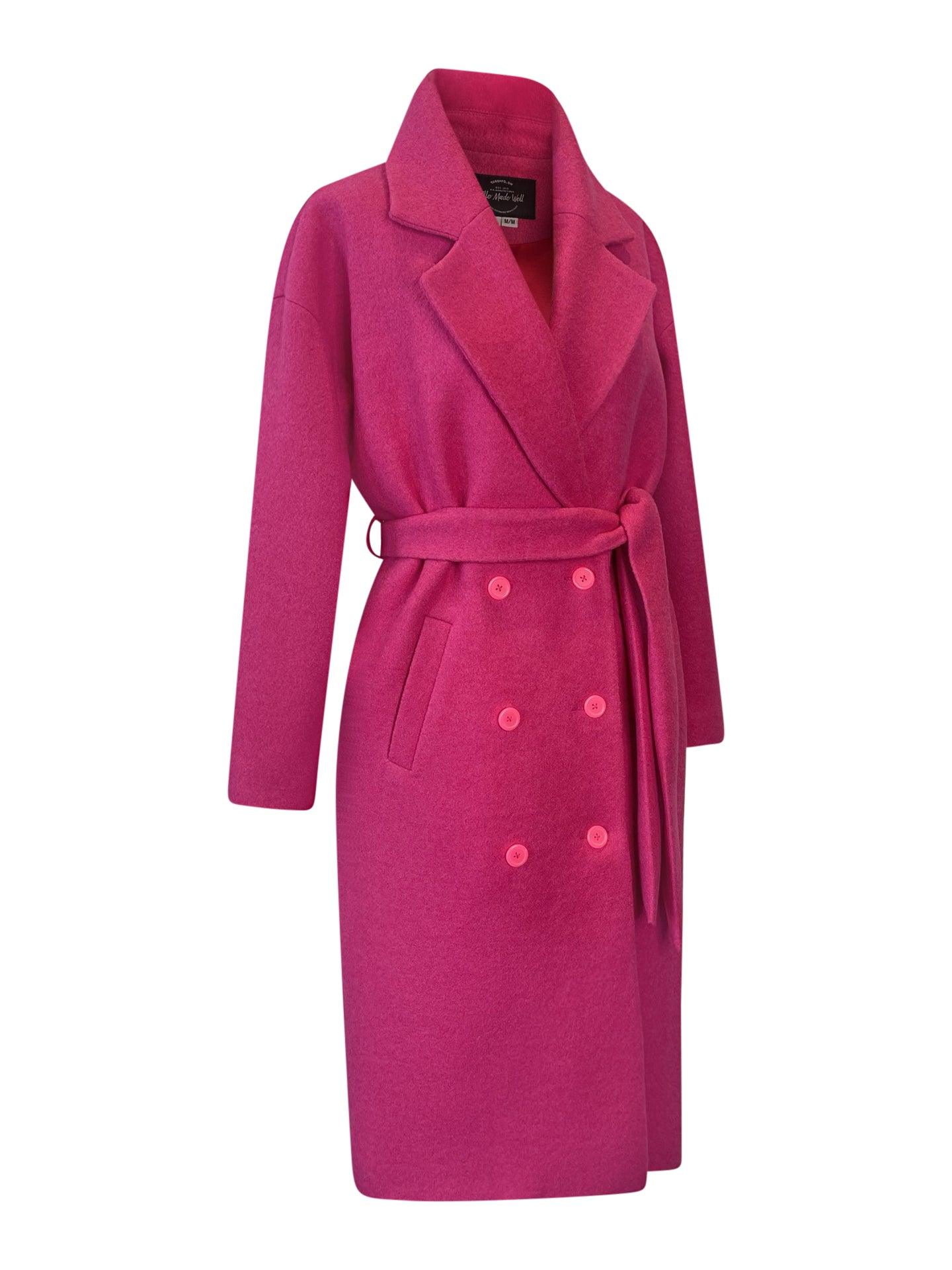 The Calliope Maxi Coat- Hottest Pink
