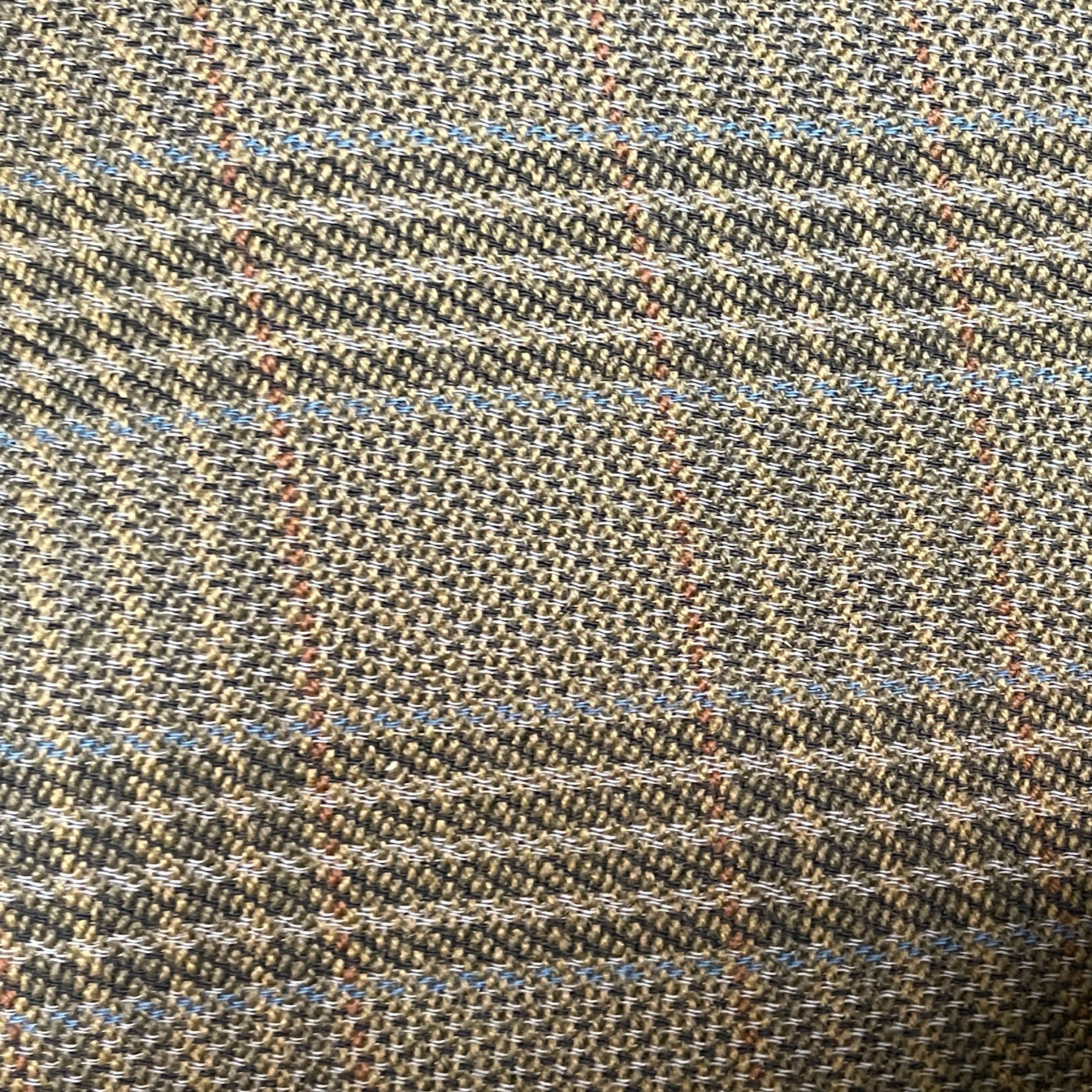Close-up of a textured fabric with a checkered pattern