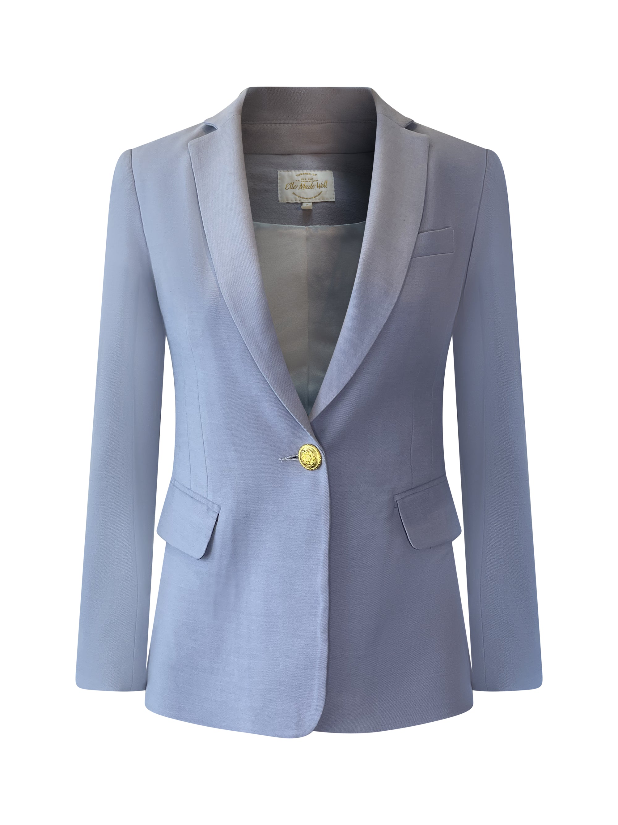 Pale Blue Single Breasted Blazer