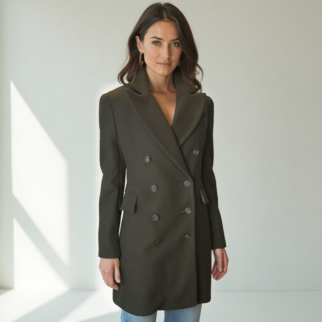 Military-Inspired Midi Coat