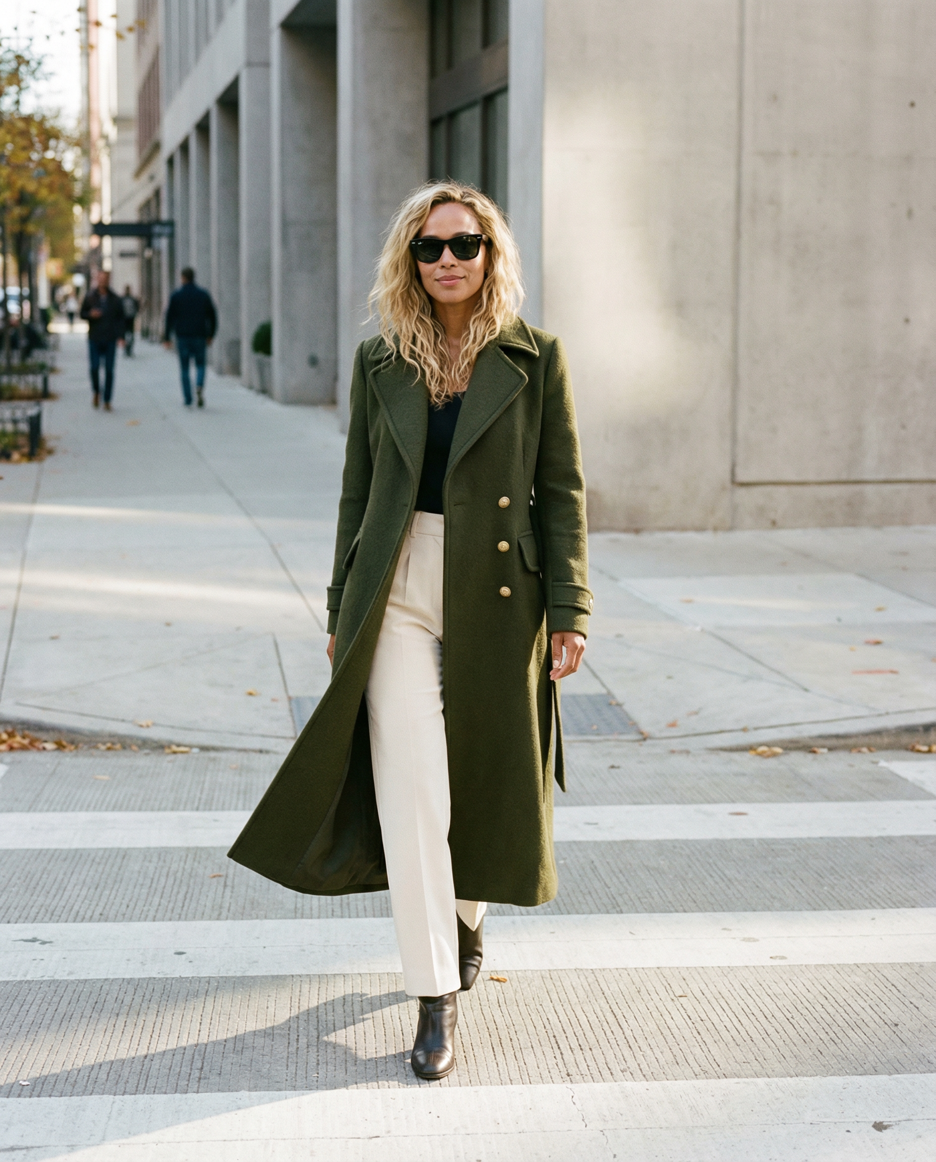 Tatijana Trench Coat-  Military Green