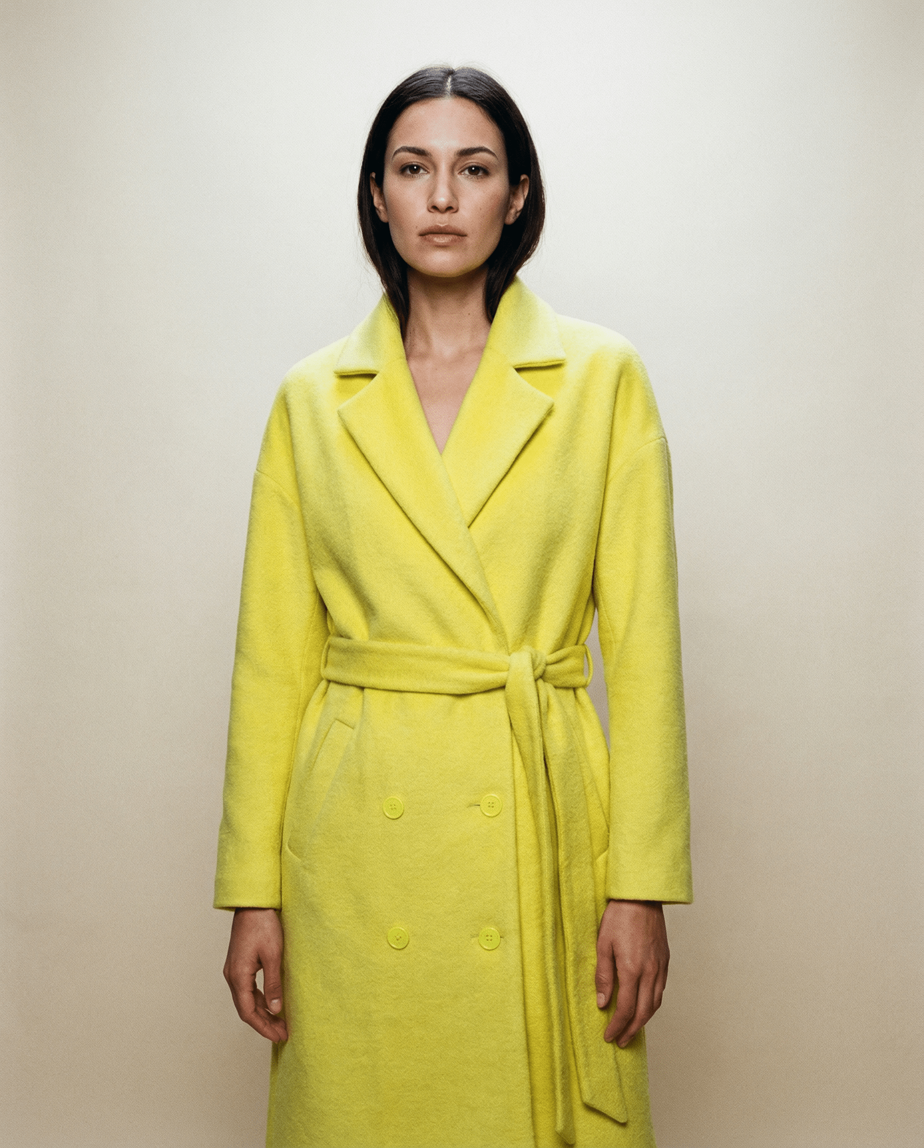 Calliopé Maxi Coat — Chartreuse