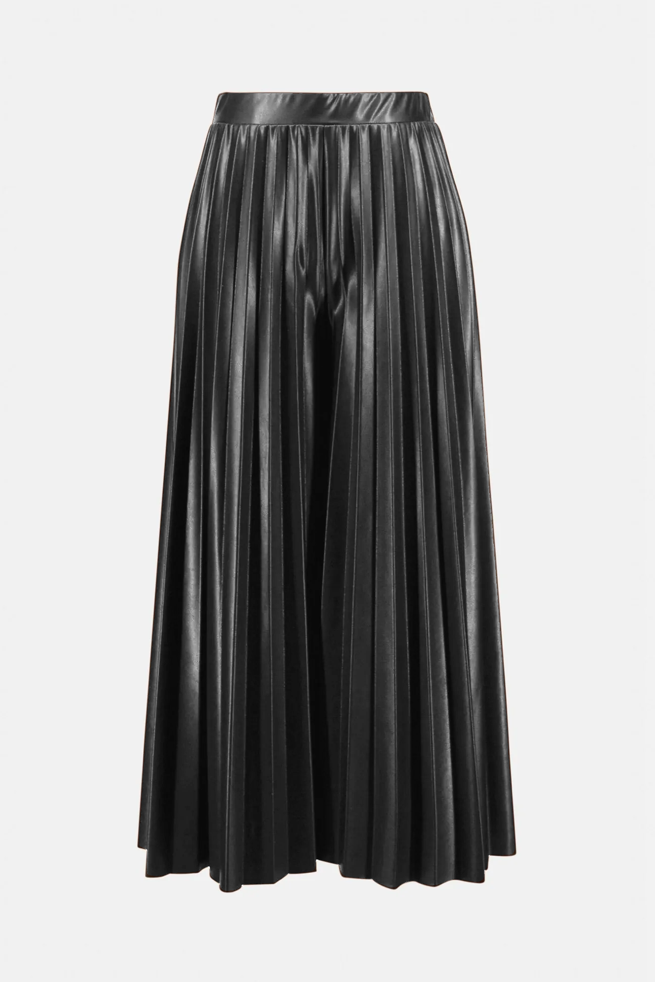 Faux Leather Pleated Culottes by DISMOI