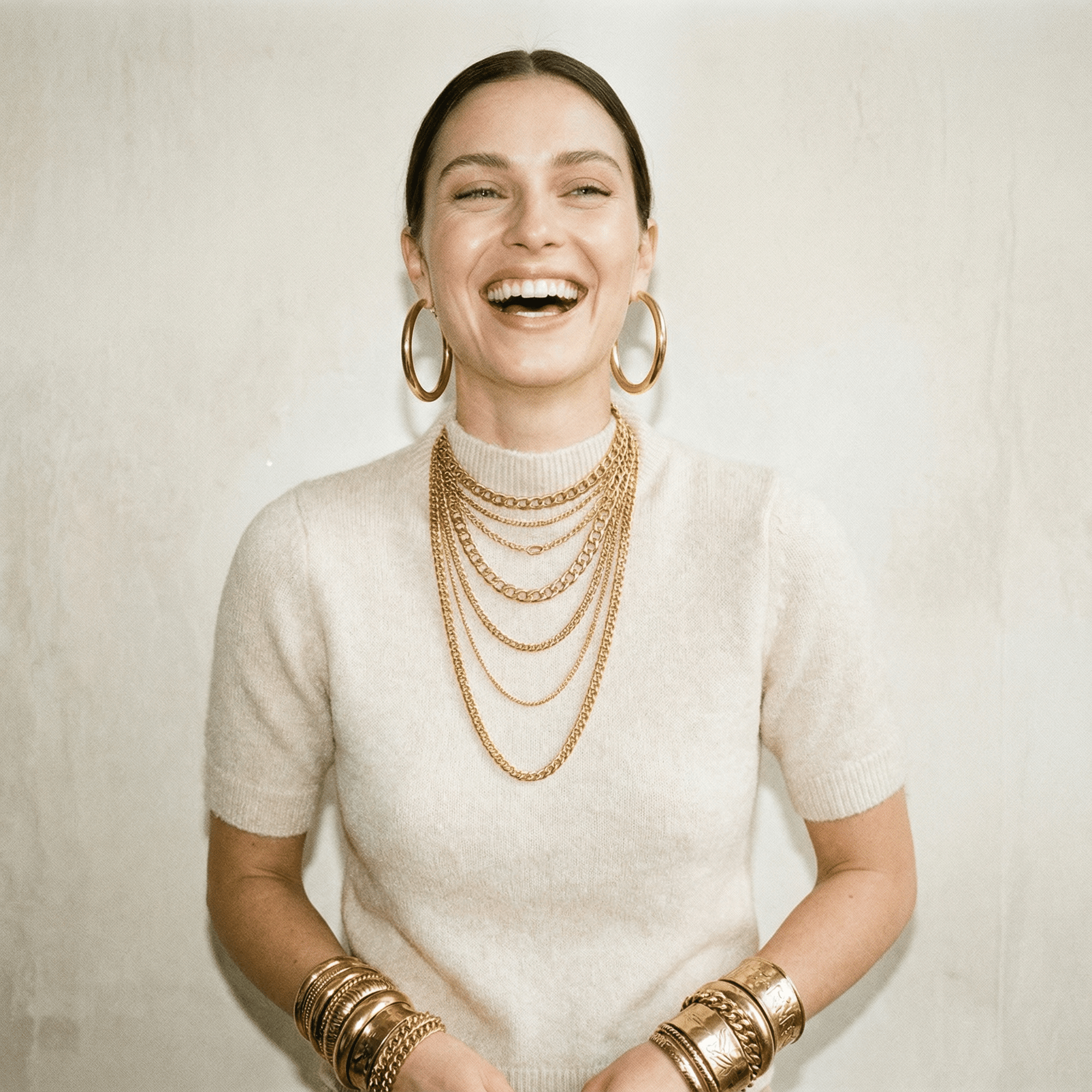 S/S Mock Neck Lightweight Sweater