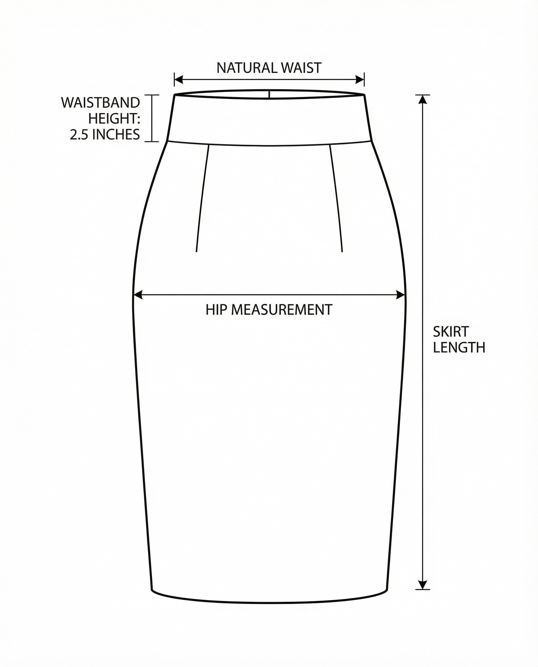 Black Pencil Skirt — Subtle Sheen