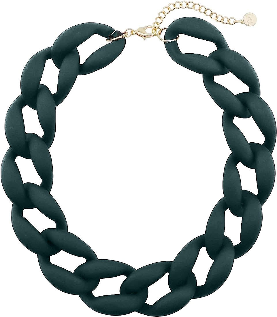 Black Acrylic Chain Necklace